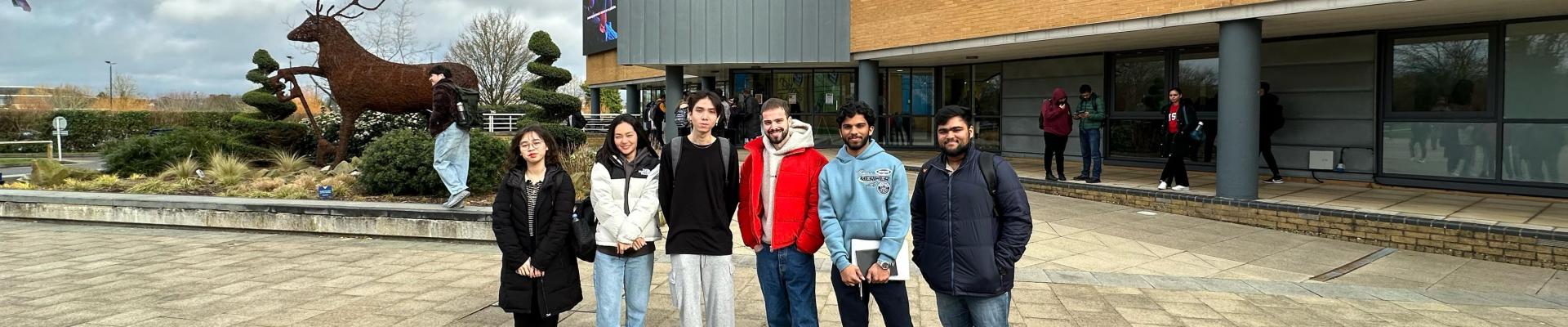 A group of New Rummy students in the foreign university